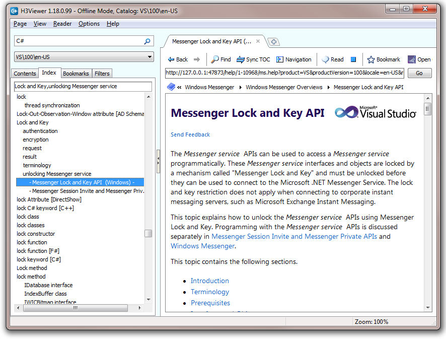 H3Viewer - Help Viewer for VS 2010 - Visual Studio Marketplace